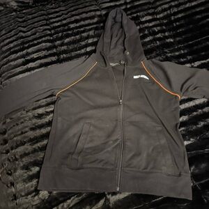 Women’s Harley-Davidson Black Hoodie with Orange Highlights - Size Xl